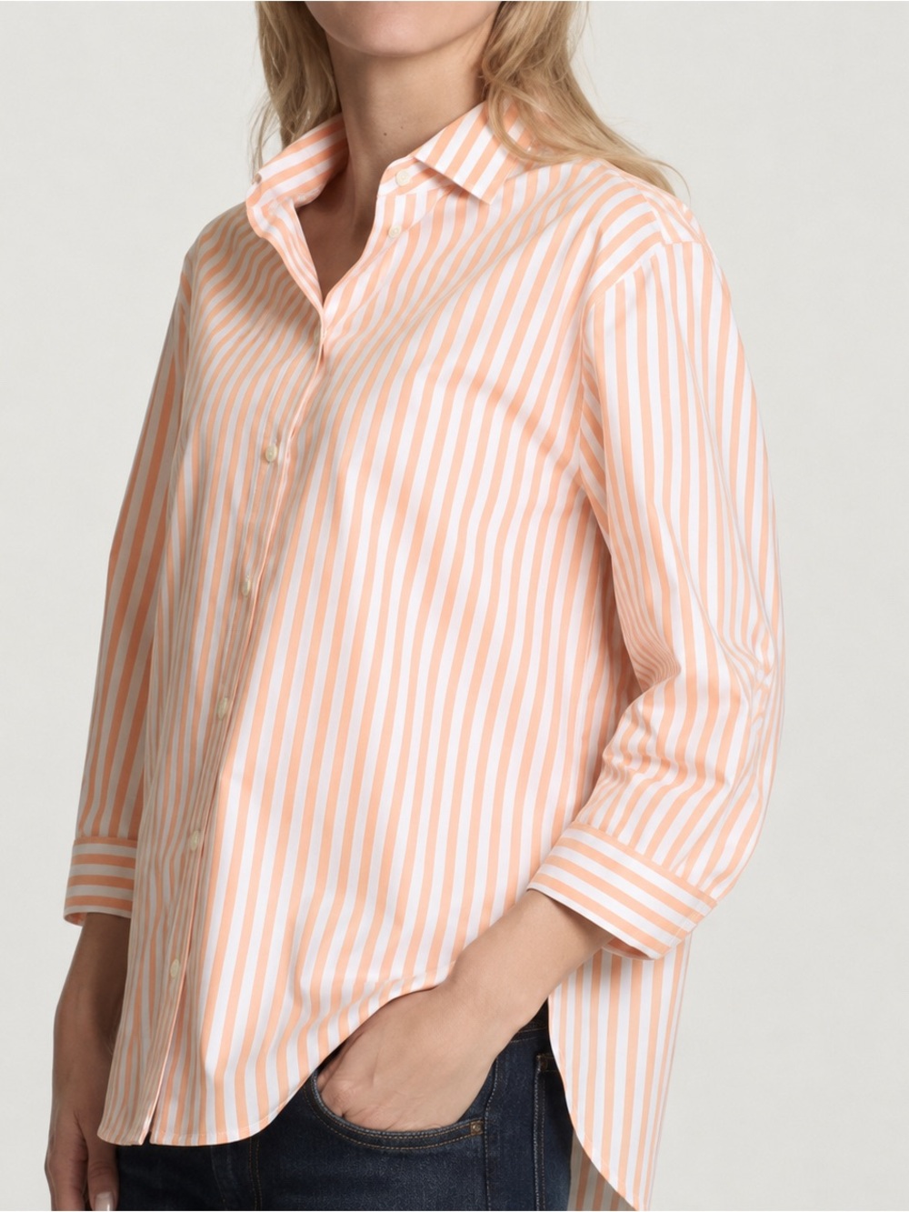Hinson Wu 3/4 Sleeve Halsey button up shirt, NWT, XS